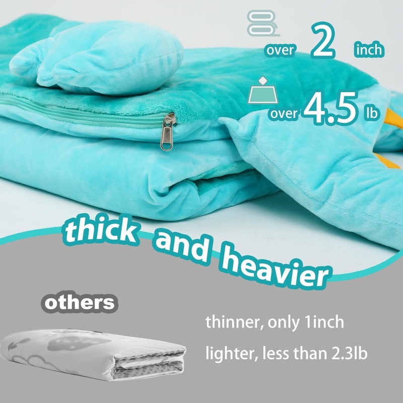 Micling Kid Sleeping Bag with Pillow - Larger Nap Mat - Plush Slumber Bag for Boys Girls Daycare Preschool Kindergarten Birthday Gift Travel Sleepover Ages 3-12 Years - Image 3